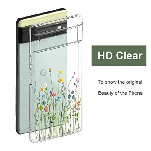 Unov Clear Flower Bouquet Case for Google Pixel 6 5G 6.4 inch | Slim Fit with Camera Protection thumbnail 6