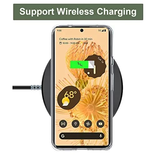 Unov Pixel 6 Pro Case Clear with Embossed Flower Bouquet Pattern | Slim Fit, Shockproof & Wireless Charging Compatible thumbnail 7