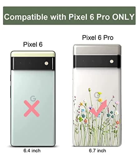Unov Pixel 6 Pro Case Clear with Embossed Flower Bouquet Pattern | Slim Fit, Shockproof & Wireless Charging Compatible thumbnail 9