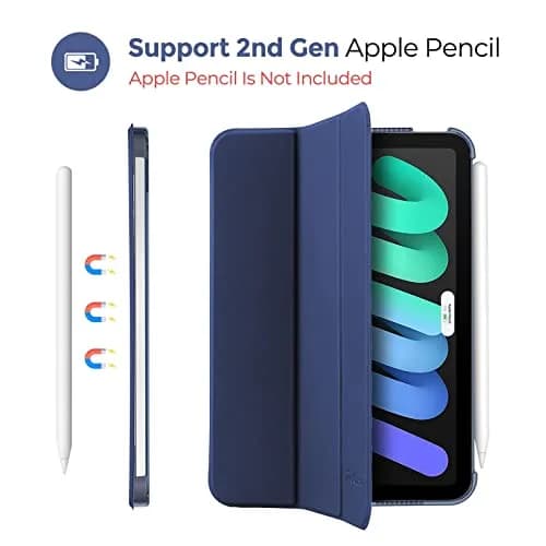 ProCase Smart Case for iPad mini 7 A17 Pro 2024/Mini 6 2021 8.3" - Navy | Slim, Protective & Supports Apple Pencil thumbnail 5
