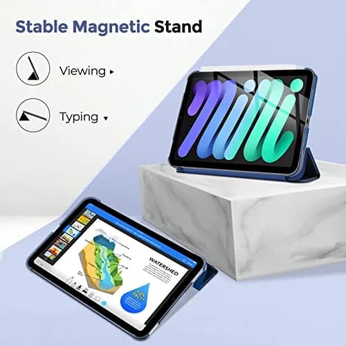 ProCase Smart Case for iPad mini 7 A17 Pro 2024/Mini 6 2021 8.3" - Navy | Slim, Protective & Supports Apple Pencil thumbnail 7