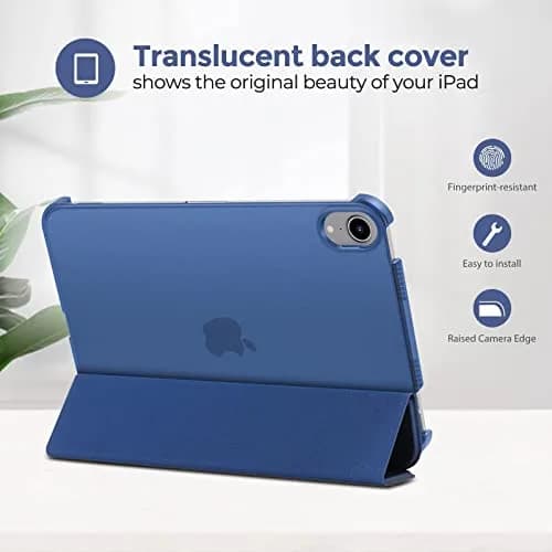 ProCase Smart Case for iPad mini 7 A17 Pro 2024/Mini 6 2021 8.3" - Navy | Slim, Protective & Supports Apple Pencil thumbnail 3