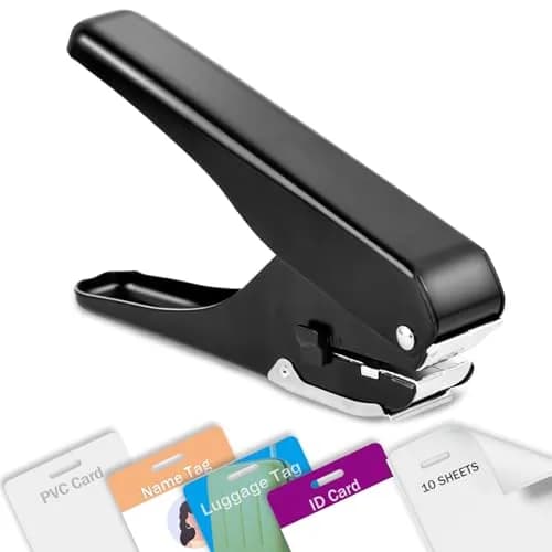 Zofly Heavy-Duty Slot Puncher for ID Cards & Badges 15x4mm Oval Hole | All Metal Construction thumbnail 1