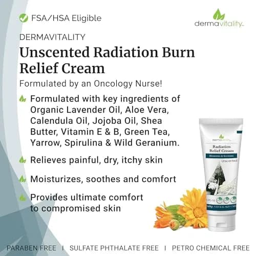 UltimateVitality Radiation Burn Relief Cream 177ml (6 oz) | Natural Calendula Formula for Radiation Patients thumbnail 3