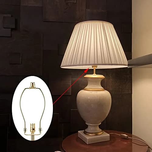 Saangseon Lamp Harp 9 Inch Polished Brass Kit (2 Sets) | Fits 3/8" Lamp Nipple thumbnail 5