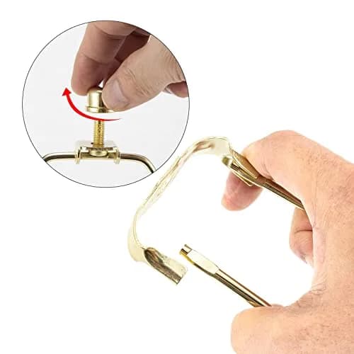 Saangseon Lamp Harp 9 Inch Polished Brass Kit (2 Sets) | Fits 3/8" Lamp Nipple thumbnail 4