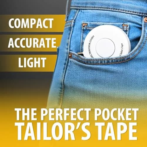 Perfect Measuring Tape - Premium Retractable Tailor’s Tape & Crafters Tape – 80" / 2m - Pocket Sized Fractional Inch & Metric Tape Measure for Fabric, Body, and Sewing Measurements thumbnail 2