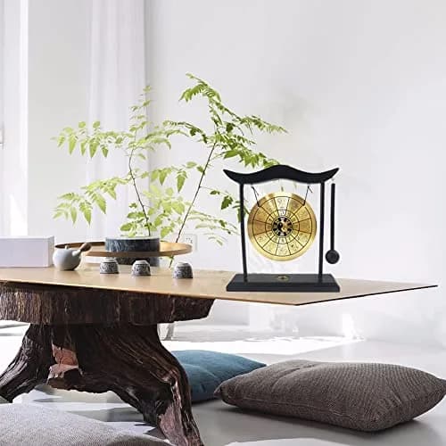 Hooshing Brass Gong Desktop Zen Art Feng Shui Decor, Gossipy Zodiac Signs | Soothing Sound & Positive Energy thumbnail 4