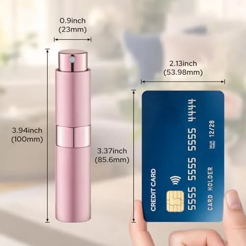 LISAPACK Refillable Perfume Bottle 8ml (0.27 Fl Oz) 3-Pack Pink | TSA Approved Travel Spray Atomizer thumbnail 8