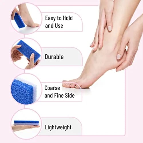Slick Solutions Natural Pumice Stone Foot Callus Remover, 4 Count | Exfoliates Rough Skin thumbnail 4