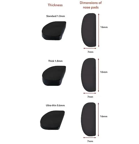 Setex Gecko Grip Thick 1.8mm Anti Slip Nose Pads for Glasses, 5 Pair Black | Secure Grip for Sweaty & Oily Skin thumbnail 4