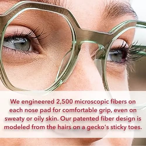 Setex Gecko Grip Thick 1.8mm Anti Slip Nose Pads for Glasses, 5 Pair Black | Secure Grip for Sweaty & Oily Skin thumbnail 3