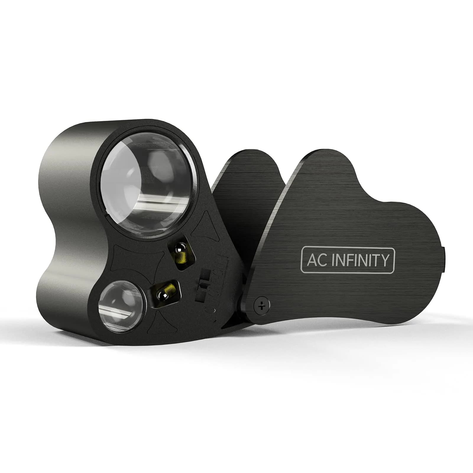 AC Infinity Illuminated Jewelers Loupe, Pocket Magnifying Glass 30x 60x | Dual Lens with LED Light - main product image