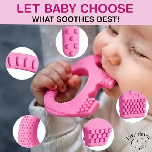 Baby Elefun Pink Elephant Teether Toy 1.2 oz (34 g) | Pediatric Dentist Designed thumbnail 2