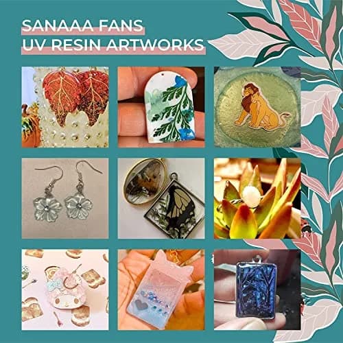 SANAAA Clear Hard Type UV Resin 500g (17.6 oz) | Non-Toxic, Fast-Curing for DIY Jewelry & Crafts thumbnail 8