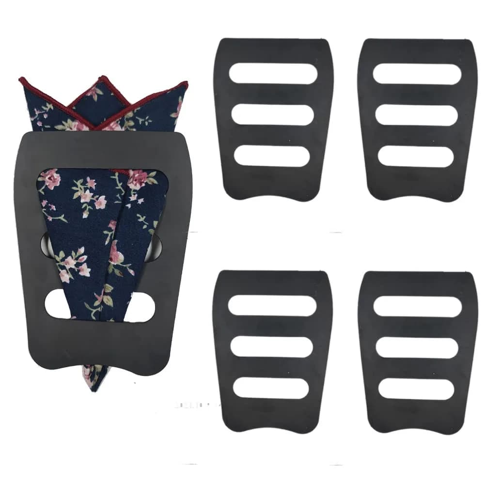 Luckyvestir Pocket Squares Holder 5 Pack | Keeps Pocket Squares in Place All Day — One Size
