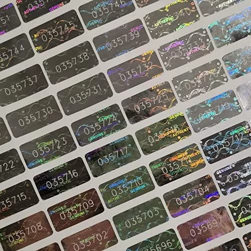 TLK&FBB Tamper Proof Stickers Hologram Labels 2cm x 1cm (0.8x0.4 inch) | Sequential Serial Numbering thumbnail 5