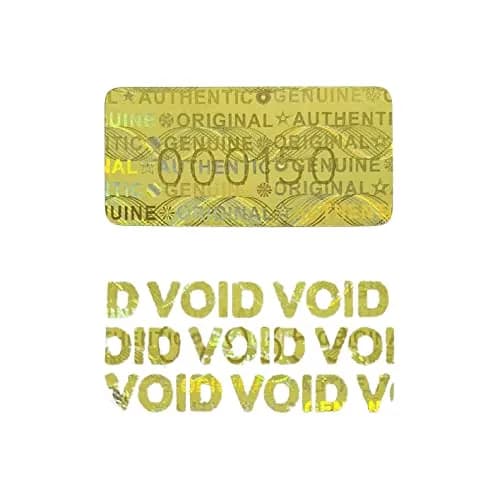 TLK&FBB Gold Hologram Tamper Proof Stickers 180 Count (2cm x 1cm) | Sequential Serial Numbering for Security thumbnail 1
