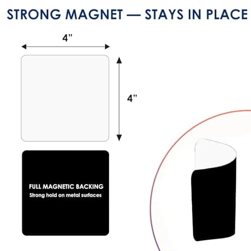 Navy Penguin Dry Erase Magnets 24 Pack 4x4 in | Reusable Magnetic Notes for Whiteboard & Fridge thumbnail 5