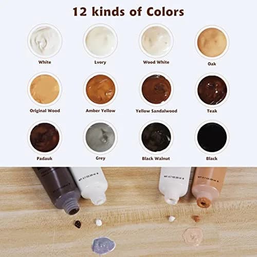 SEISSO Wood Furniture Repair Kit 17-Piece Set | Fix Scratches, Dents, and Cracks on Wood thumbnail 3