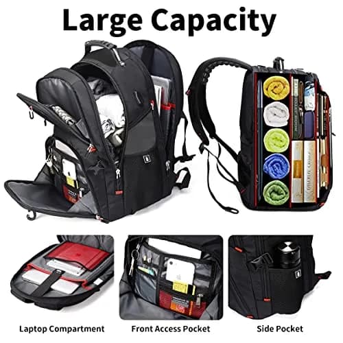 SHRRADOO Extra Large Travel Laptop Backpack for Men, Work College Backpacks | 50L Capacity, Fits 17 Inch Laptops, Water-Resistant thumbnail 2