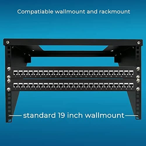 Rapink 24 Port Cat7 Patch Panel with Inline Couplers | 10Gbps STP Shielded 19-Inch Rackmount Network Panel thumbnail 7