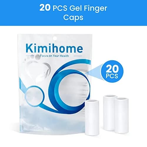 Kimihome Gel Finger Sleeve Protectors | Cushions & Relief for Finger Cracking, Corns, Blisters (Clear, 20 pcs) thumbnail 7