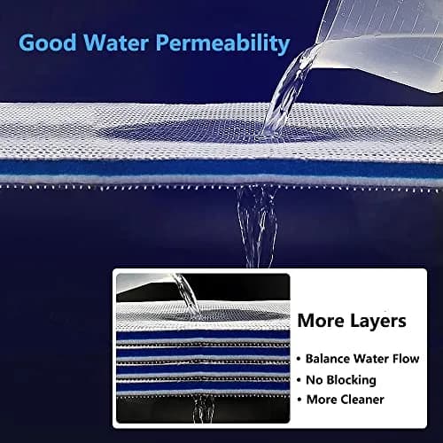 sunjojo 8-Layer Aquarium Filter Media Pad 40x30cm (15.7"x11.8") | Crystal Clear Water Filtration thumbnail 5