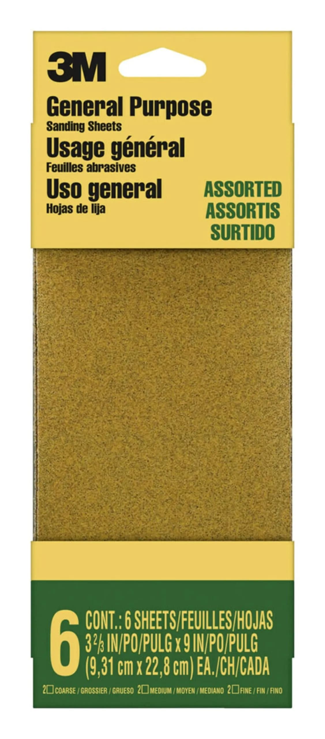 3M Assorted Grit Sandpaper Sheets 17.1 cm x 22.9 cm (3-2/3 in x 9 in) | For Paint, Wood & Metal