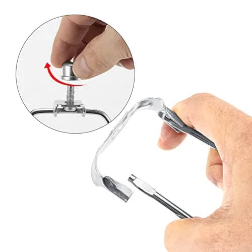 Saangseon 7 Inch Light-Duty Lamp Harp Kit (Nickel, 2 Sets) | Fits 3/8" Lamp Nipple, Ideal for Lightweight Shades thumbnail 4
