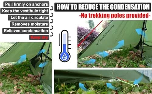 Underwood Aggregator 1 Person Trekking Pole Tent, Ultralight Backpacking Hiking Tent 2.27 kg (5 lb) | 3-Season Waterproof thumbnail 7