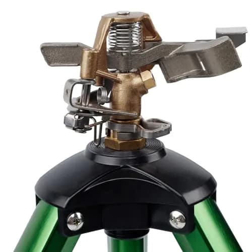 Biswing Impact Sprinkler Head on Tripod Base, Heavy Duty Lawn Sprinklers, 360 Degree Large Area Irrigation, Metal Sprinkler Nozzle & Alloy Legs, 1 Pack thumbnail 8