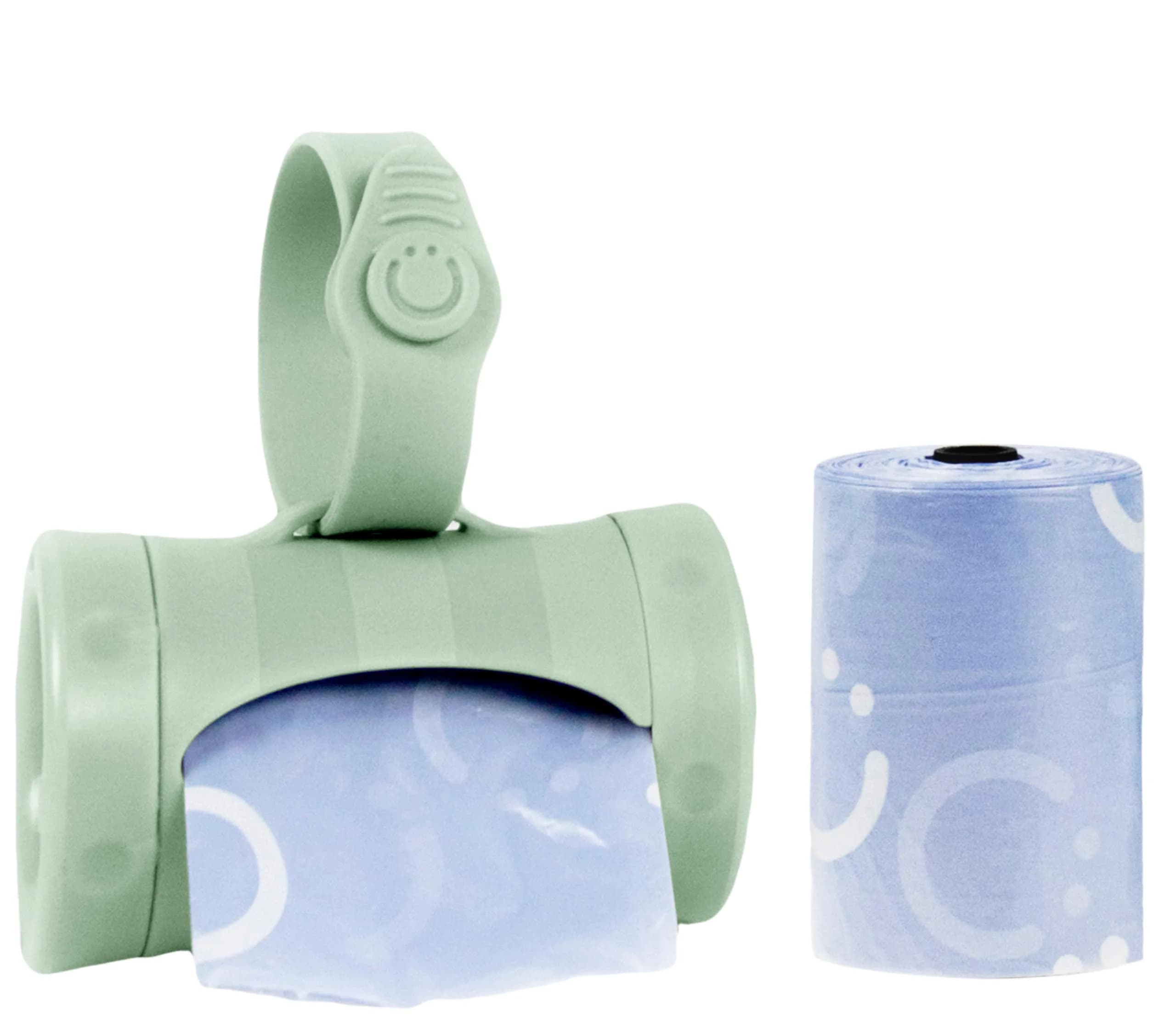 Ubbi Retractable Bag Dispenser for Diaper Bag, Sage | Portable & Stylish Organizer with Lavender Bags - main product image