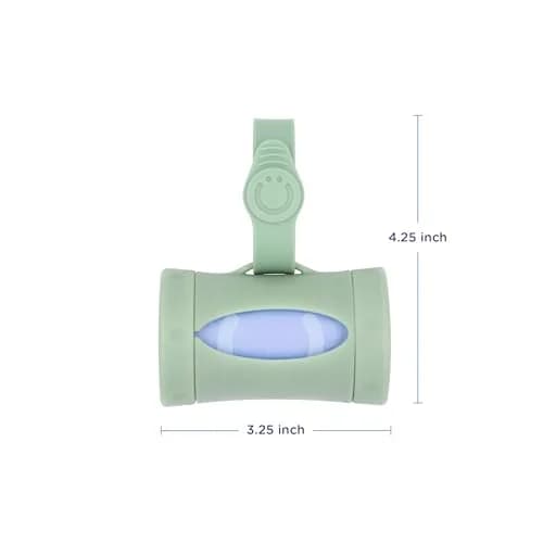 Ubbi Retractable Bag Dispenser for Diaper Bag, Sage | Portable & Stylish Organizer with Lavender Bags thumbnail 2