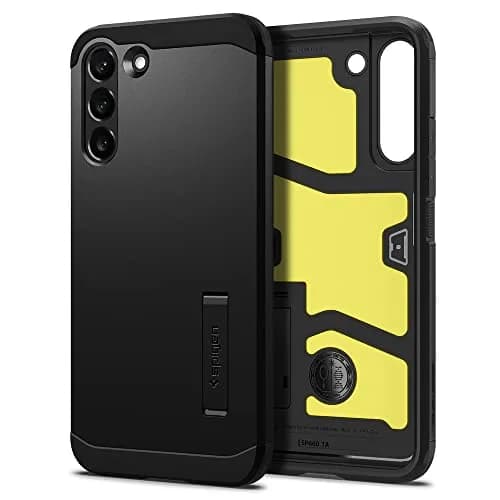 Spigen Tough Armor Designed for Galaxy S22 Case (2022) - Black | Dual Protection & MIL-STD 810G thumbnail 1