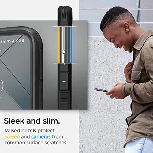 Spigen Tough Armor Designed for Galaxy S22 Case (2022) - Black | Dual Protection & MIL-STD 810G thumbnail 5