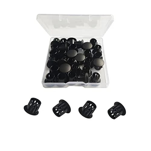 ZYYC Black Plastic Hole Plugs 10mm (3/8") | 30 Pcs Value Pack for Furniture & Cabinets thumbnail 1