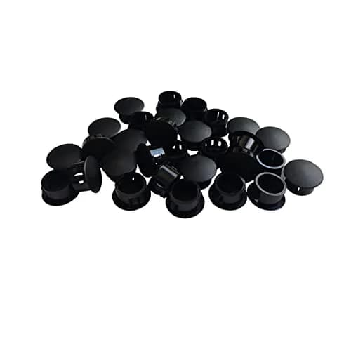 ZYYC Black Hole Plugs 16mm (5/8 Inch) Plastic Hole Plugs, 30 Pcs | For Furniture Cabinet Insert End Caps thumbnail 1