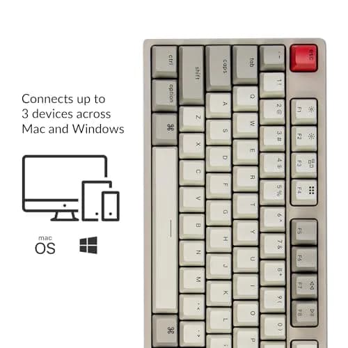 Keychron C2 Full Size Wired Mechanical Keyboard, Retro Color, Red Switch | 104 Keys, Mac & Windows Compatible thumbnail 2