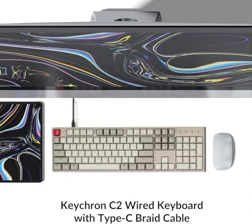 Keychron C2 Full Size Wired Mechanical Keyboard, Retro Color, Red Switch | 104 Keys, Mac & Windows Compatible thumbnail 3