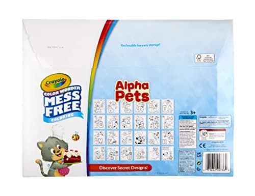 Crayola Color Wonder Alpha Pets Mess Free Coloring Set with 24 Pages & 5 Markers | Toddler Activity for Ages 3+ thumbnail 7