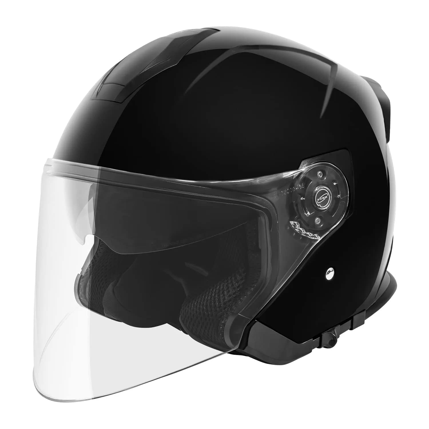 VCAN V88 Motorcycle Helmet Medium Gloss Black | DOT & ECE Certified for Safety - main product image