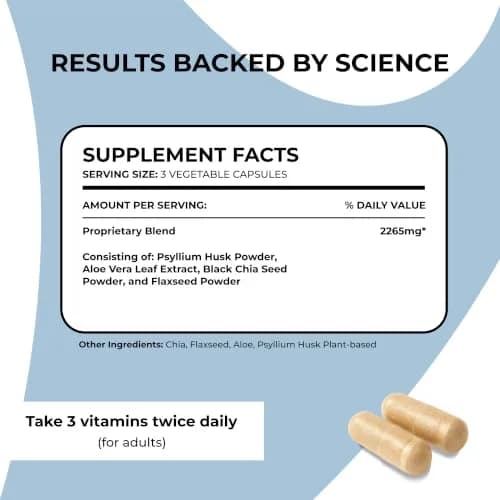 Pure for Men Stay Ready Fiber Supplement Psyllium Husk 240 Vegan Capsules | Supports Digestive Regularity & Gut Health thumbnail 7