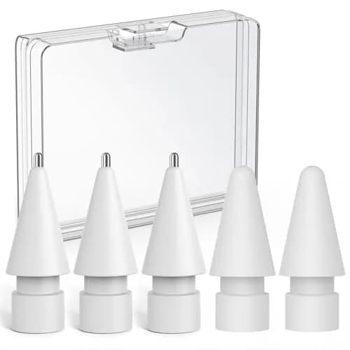 Delidigi Replacement Tips for Apple Pencil Pro/2nd/1st/USB-C | Wear-Resistant Metal Tips for Precise Control thumbnail 1