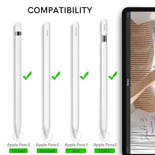 Delidigi Replacement Tips for Apple Pencil Pro/2nd/1st/USB-C | Wear-Resistant Metal Tips for Precise Control thumbnail 2