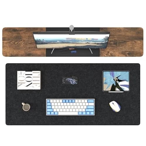 DAWNTREES Non-Slip Felt Desk Mat, 90cm x 40cm (36" x 16") | Protects Desks from Scratches & Spills thumbnail 5