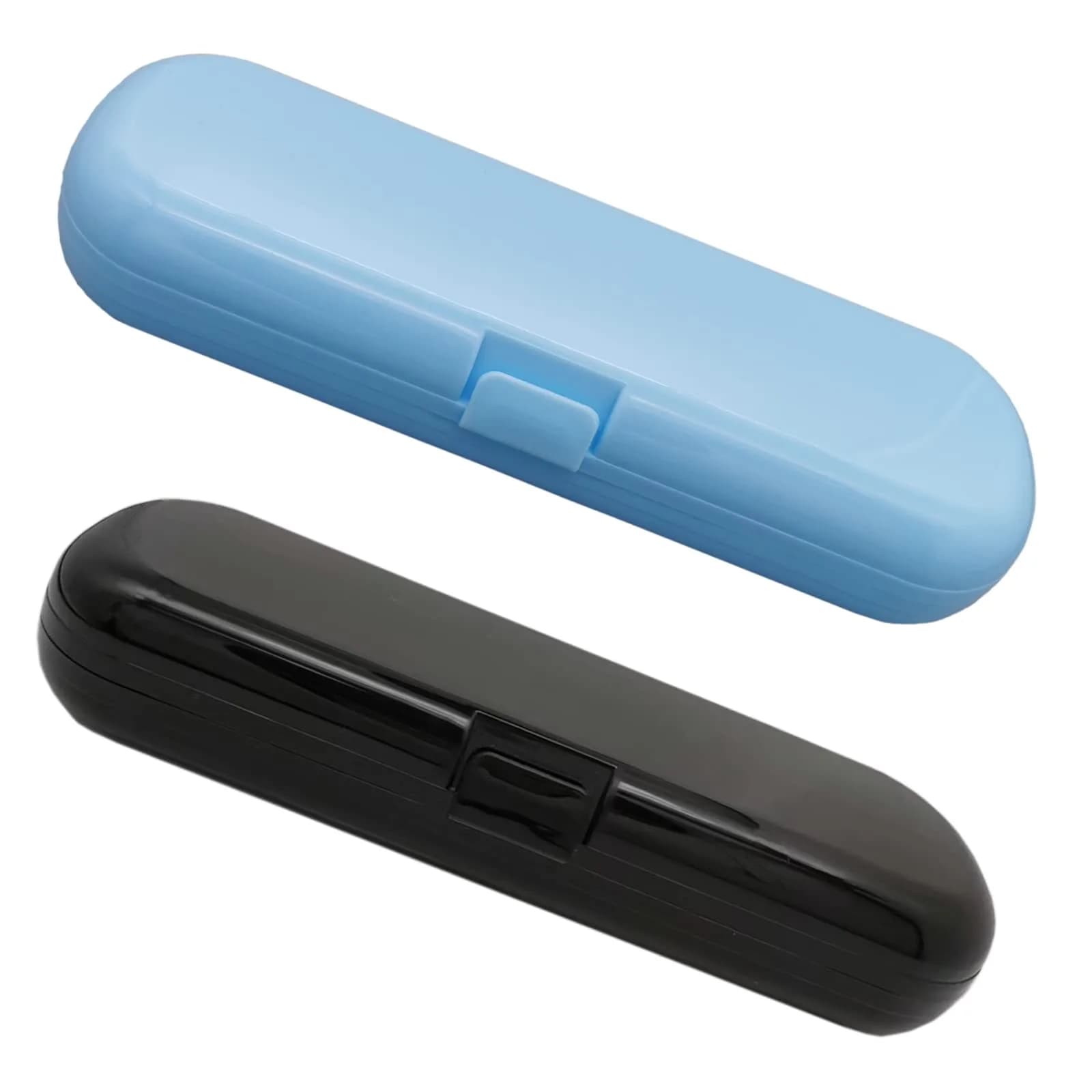 Hovesty 2 Pcs Electric Toothbrush Travel Case, Portable Travel Toothbrush Holder for Electric Toothbrush Set (Blue and Black) | Travel-Friendly & Durable