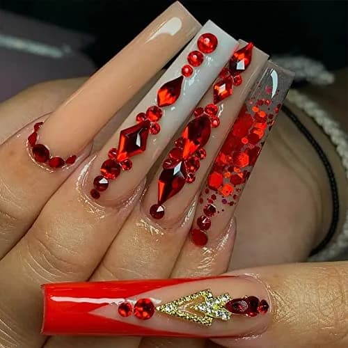 La Jolie Jasmin Craft Bead 735 Pieces Red Rhinestones for Nails | High-Quality Glass, Easy Application, Multiple Uses thumbnail 3