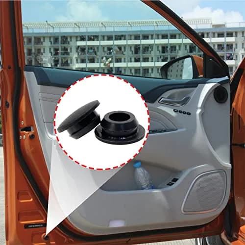 ONLYKXY Black Silicone Round Snap-in Hole Plugs (10mm, 5 Pcs) | Furniture Hole Fastener & Dent Repair thumbnail 3