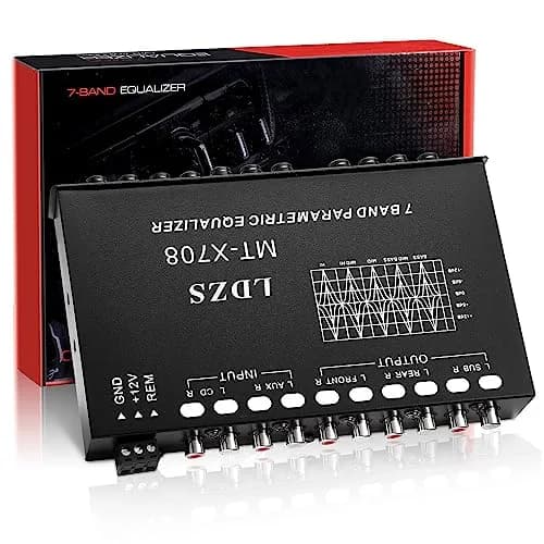 Facmogu 7-Band Car Audio Equalizer EQ with 8V RMS Output, 18cm x 15.7cm x 3.7cm | Graphic EQ for Enhanced Car Sound thumbnail 7